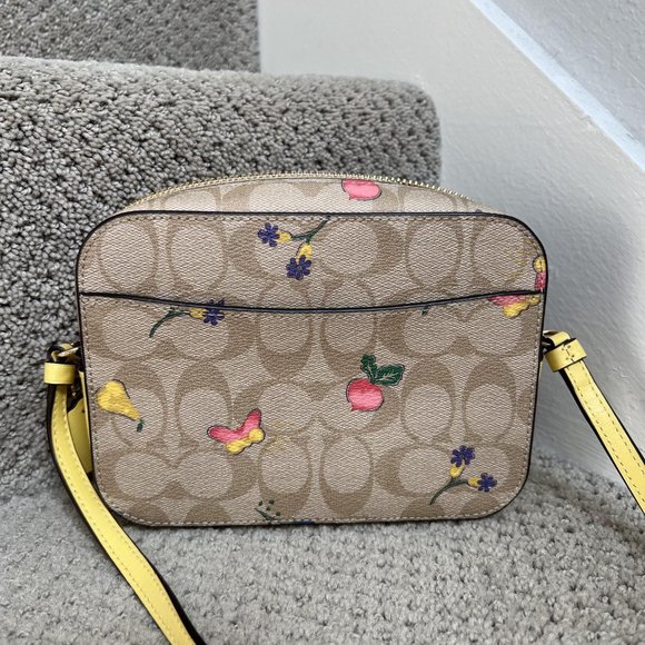 Mini Camera Bag In Signature Canvas With Dreamy Veggie Print butterfly C8752 - Picture 3 of 8